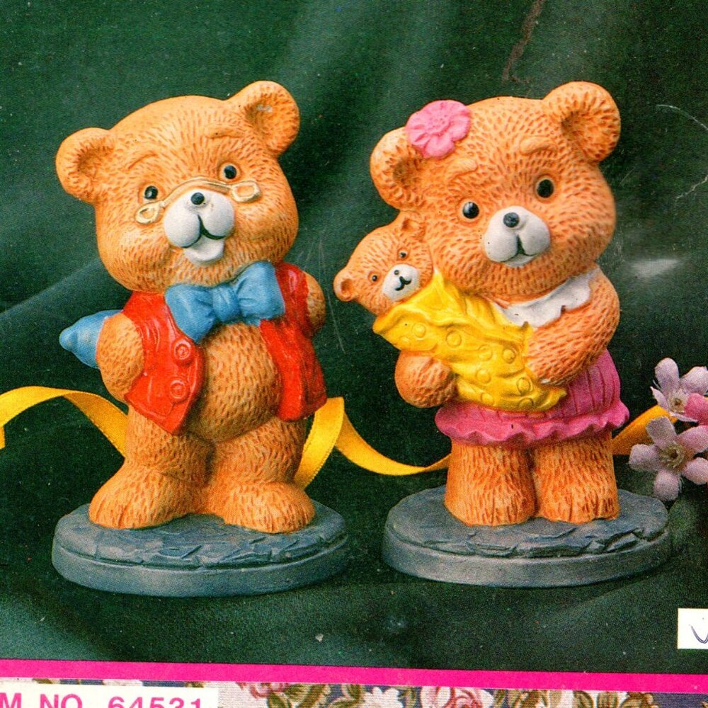 Bear Figures - Grand Pappa and Grand Mamma Bears with Grandcub